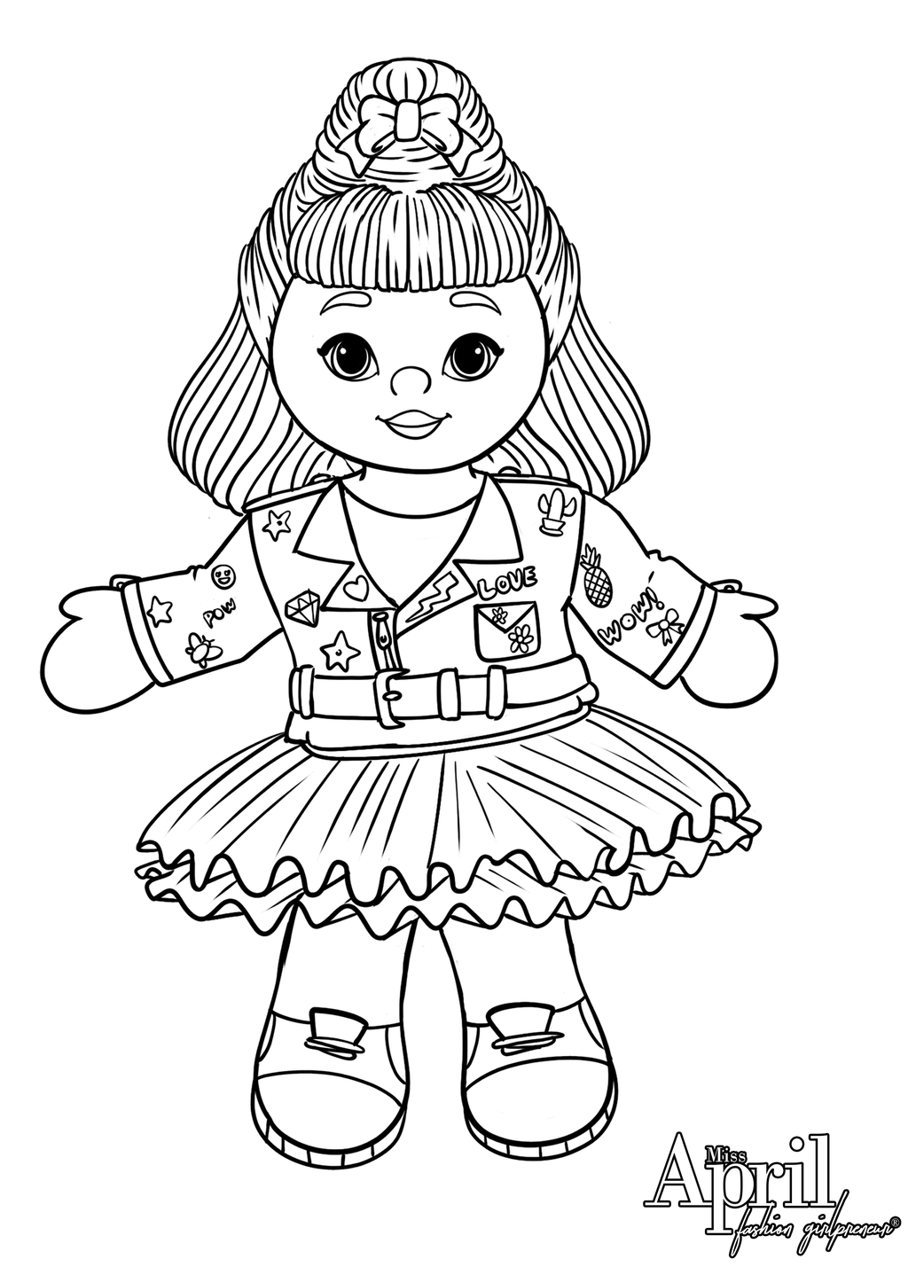 Girls Coloring Pages/girls Colouring Pages/kids Coloring Page Set/doll  Fashion/doll Clothing/coloring Art/activity Pages/doll Fashion Art 