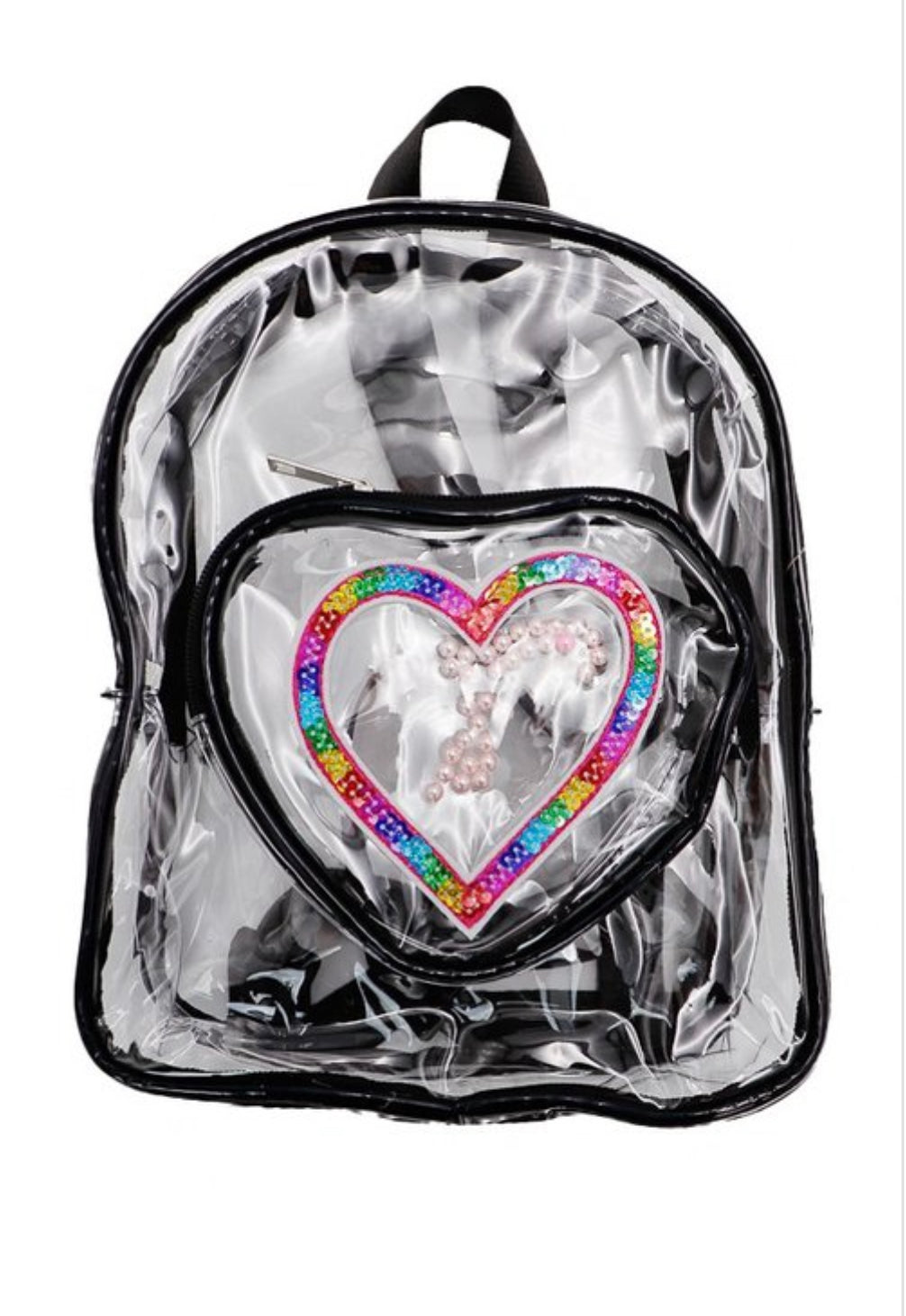 Transparent clearance heart backpack